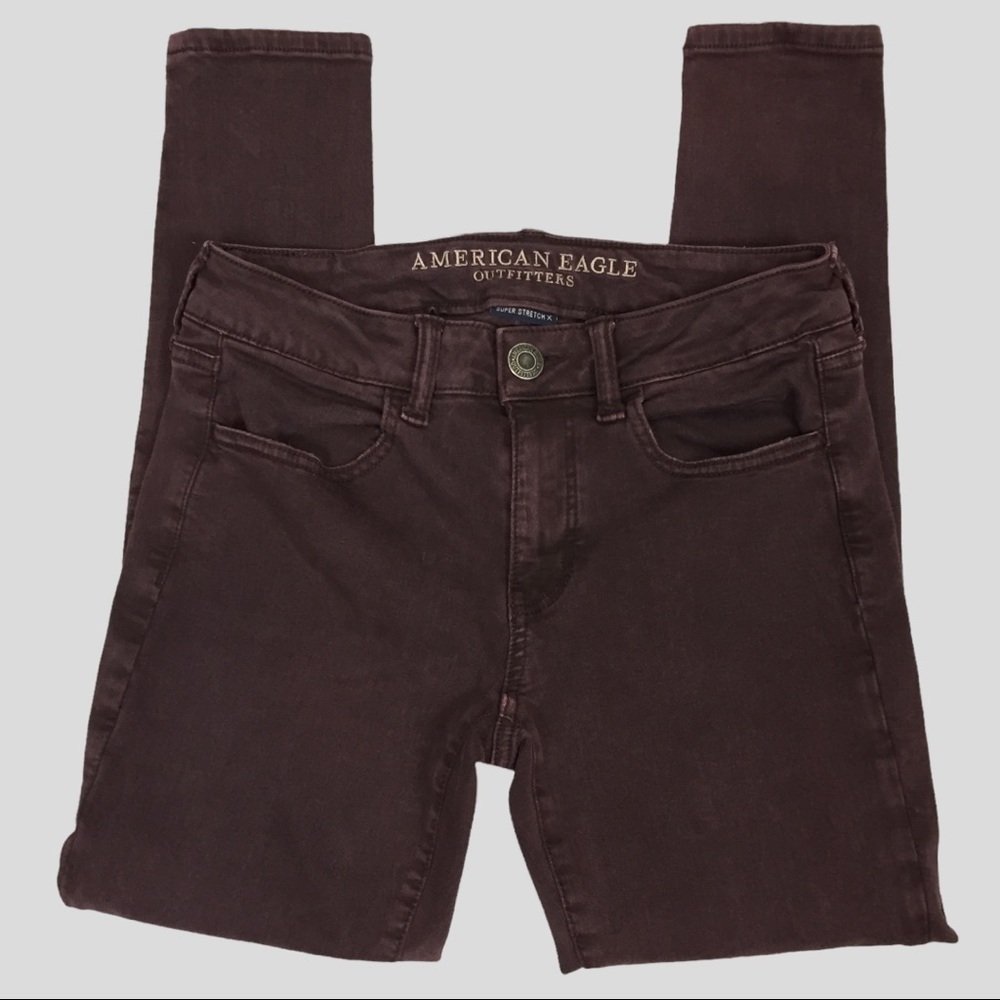 American Eagle Purple Jeggings Size 4 Short Super Stretch X